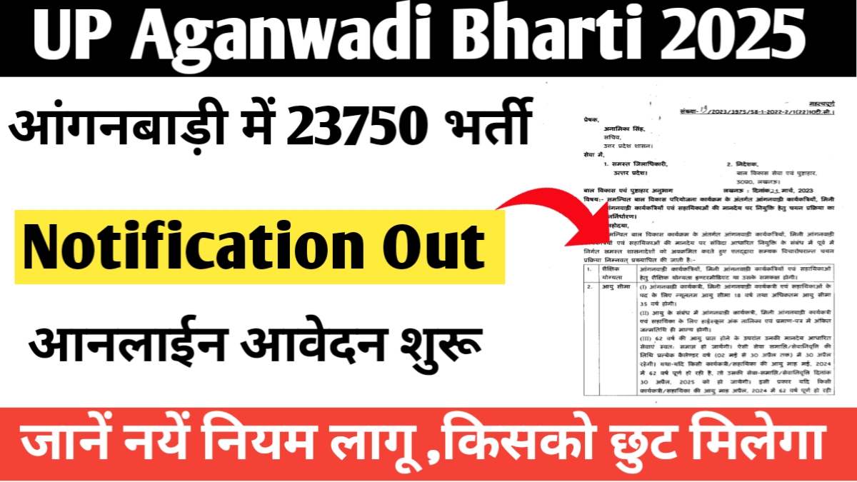 UP Aganwadi Bharti Online Form 2025: बिना परीक्षा के सीधे भर्ती, जानें कैसे