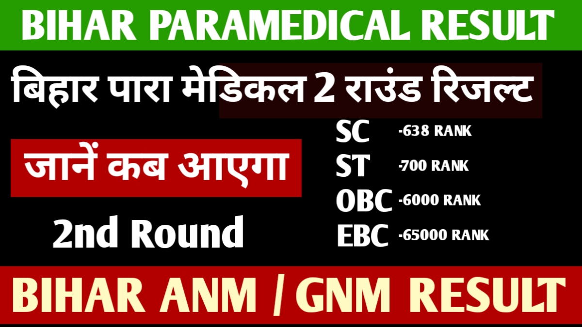 Bihar Anm Gnm 2nd Round Result 2025